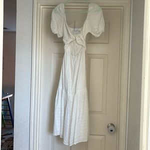 Boho white maxi/midi dress